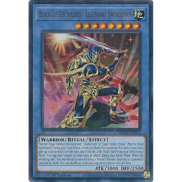 YuGiOh Trading Card Games Maze of Memories Ultra Rare Black Luster Soldier - Legendary Swordsman MAZE-EN011