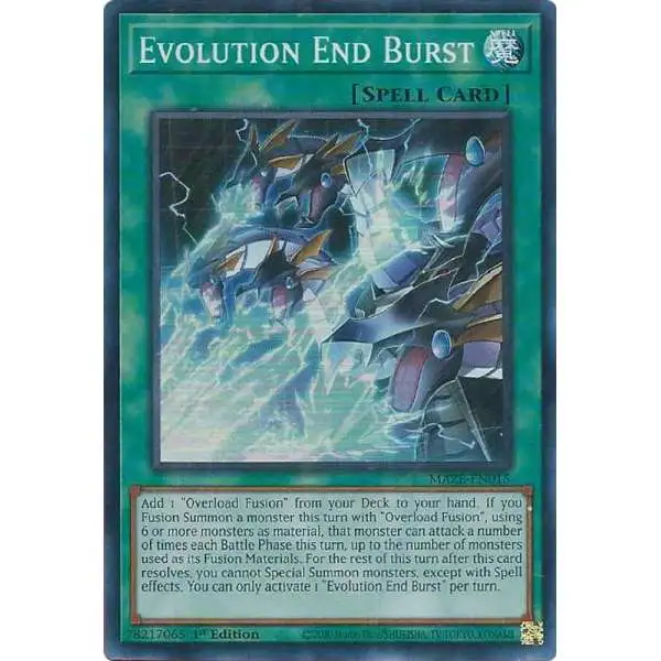 YuGiOh Trading Card Games Maze of Memories Super Rare Evolution End Burst MAZE-EN015