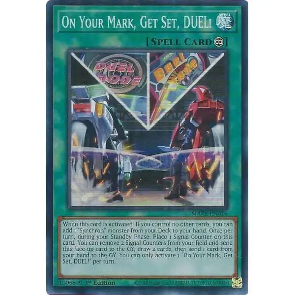 YuGiOh Trading Card Games Maze of Memories Super Rare On Your Mark, Get Set, DUEL! MAZE-EN016