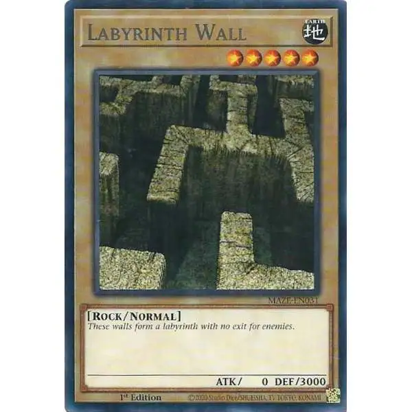 YuGiOh Trading Card Games Maze of Memories Rare Labyrinth Wall MAZE-EN031