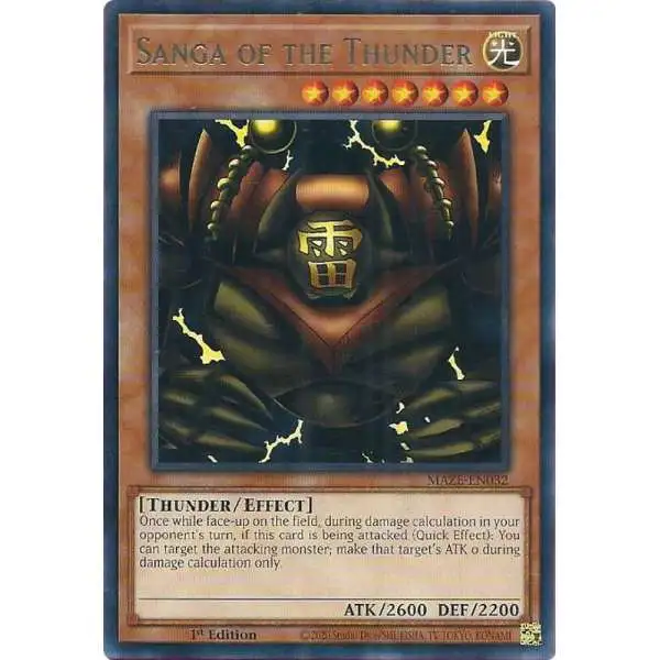 YuGiOh Trading Card Games Maze of Memories Rare Sanga of the Thunder MAZE-EN032