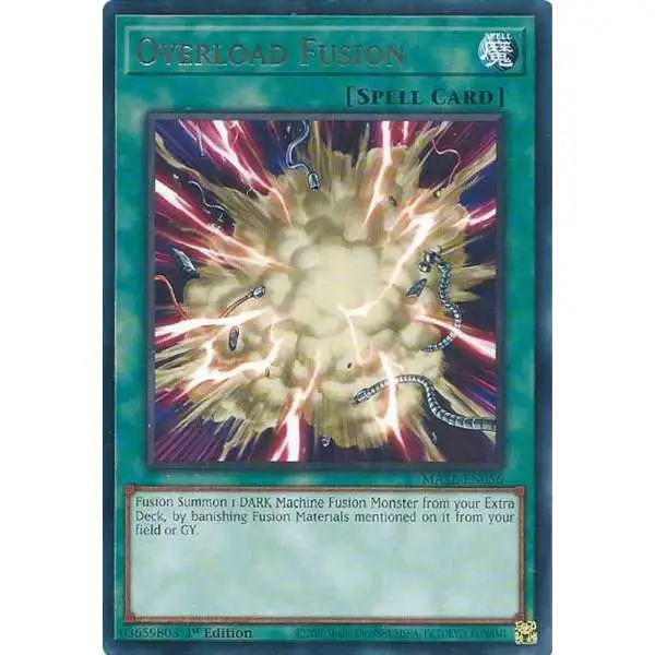YuGiOh Trading Card Games Maze of Memories Rare Overload Fusion MAZE-EN056