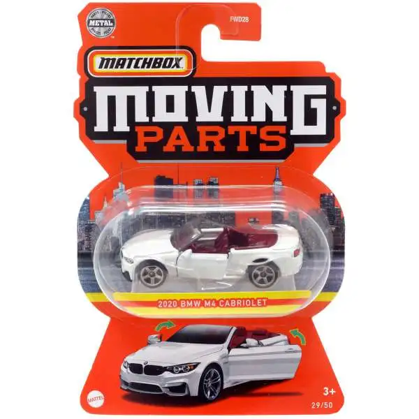 Matchbox Moving Parts 2020 BMW M4 Cabriolet Diecast Vehicle [White]