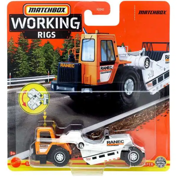 Matchbox Moving Parts Road Scraper Diecast Vehicle [Damaged Package]