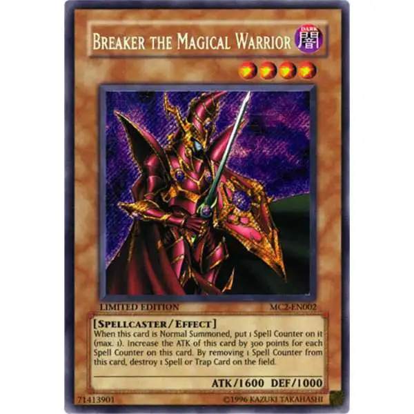 YuGiOh Master Collection 2 Secret Rare Breaker the Magical Warrior MC2-EN002