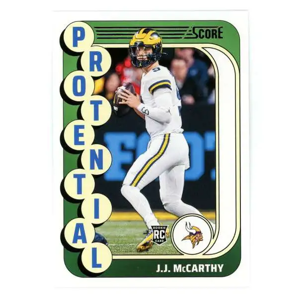 NFL 2024 Score Football Protential J.J. McCarthy #10 [Rookie]