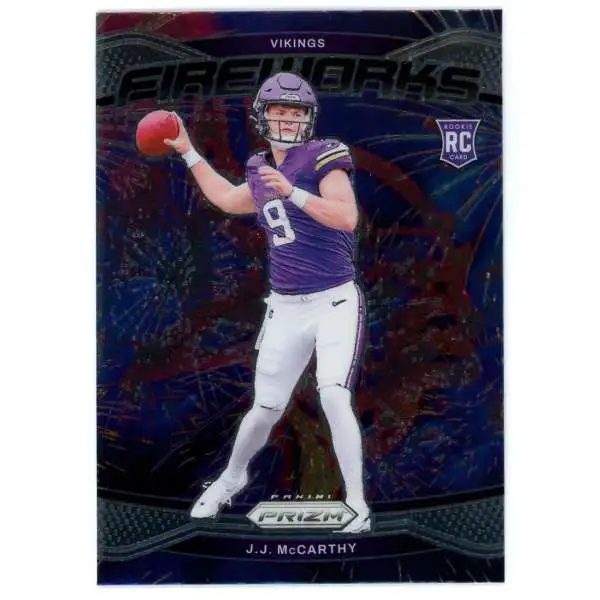 NFL 2024 Panini Prizm Football Fireworks J.J. McCarthy #18 [Rookie]