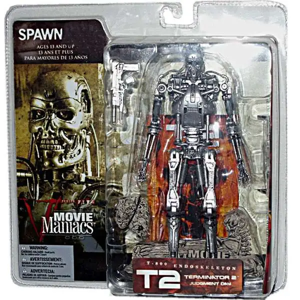 McFarlane Toys Terminator Movie Maniacs Series 5 T-800 Endoskeleton Action Figure [Judgment Day]