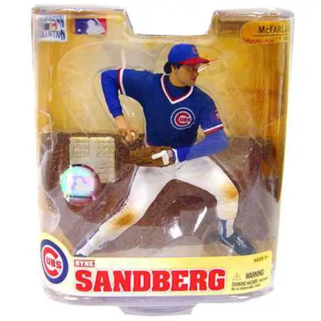 McFarlane Toys MLB Chicago Cubs Sports Picks Baseball Cooperstown Collection Series 5 Ryne Sandberg Action Figure [Blue Jersey, RED Bill on Cap]