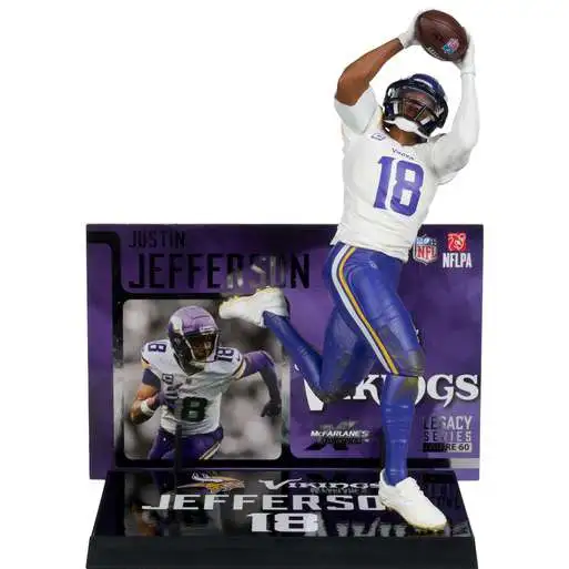 McFarlane Toys NFL Minnesota Vikings Justin Jefferson Posed Figure [White Jersey] (Pre-Order ships August)