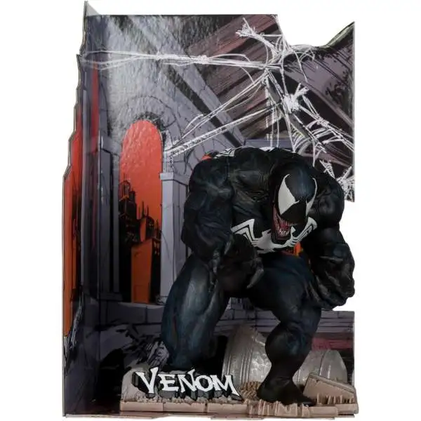 McFarlane Toys Marvel Venom Posed Figure with Scene [The Amazing Spider-Man #316, Damaged Package]