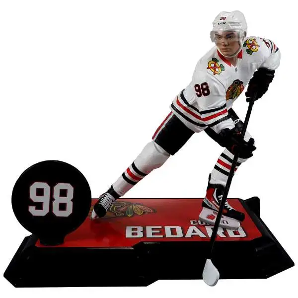 McFarlane Toys NHL Chicago Blackhawks Sports Picks Hockey Connor Bedard Action Figure [New Pose, White Jersey, Platinum Edition Chase Version]