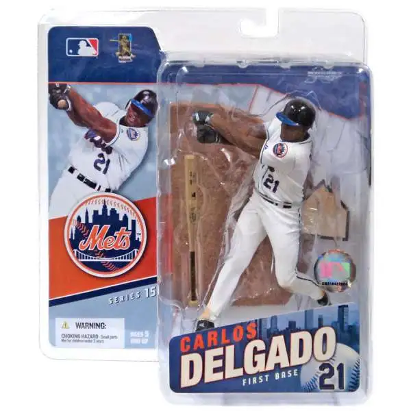 McFarlane Toys MLB New York Mets Sports Picks Baseball Series 15 Carlos Delgado Action Figure [White Jersey]