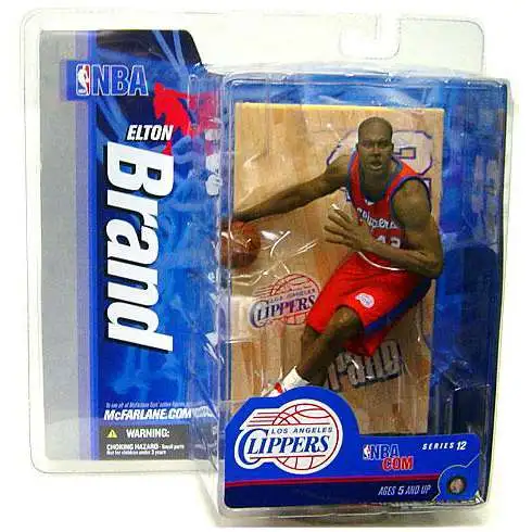 McFarlane Toys NBA Los Angeles Clippers Sports Basketball Series 12 Elton Brand Action Figure [Red Jersey, Damaged Package]