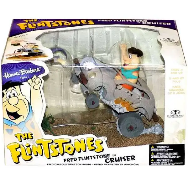McFarlane Toys Hanna-Barbera The Flintstones Fred Flintstone in Cruiser Action Figure Set