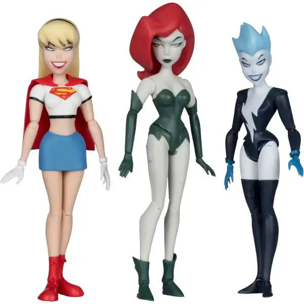 McFarlane Toys DC The New Batman Adventures Gold Label Collection Poison Ivy, Live Wire & Supergirl Exclusive Action Figure 3-Pack [Girls Night Out]