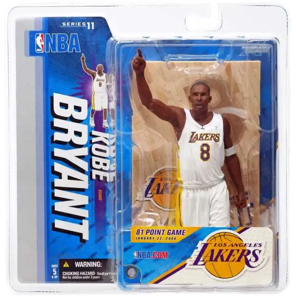 McFarlane Toys NBA Los Angeles Lakers Sports Picks Basketball Series 11 Kobe Bryant Action Figure [White Jersey]