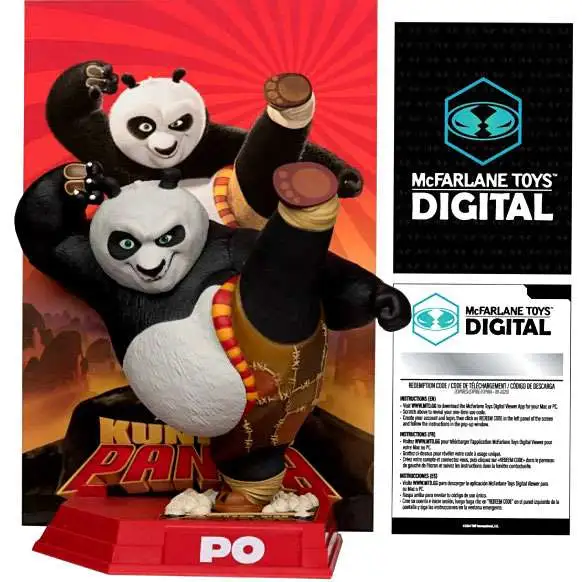 McFarlane Toys Kung Fu Panda Movie Maniacs Po Exclusive Posed Figure [Digital Collectible]
