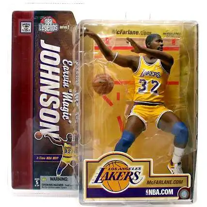 McFarlane Toys NBA Los Angeles Lakers Sports Picks Basketball Legends Series 2 Magic Johnson Action Figure [Yellow Jersey]
