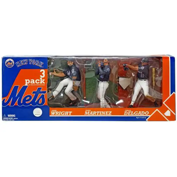 McFarlane Toys MLB New York Mets Sports Picks Baseball David Wright, Pedro Martinez & Carlos Delgado Exclusive Action Figure 3-Pack