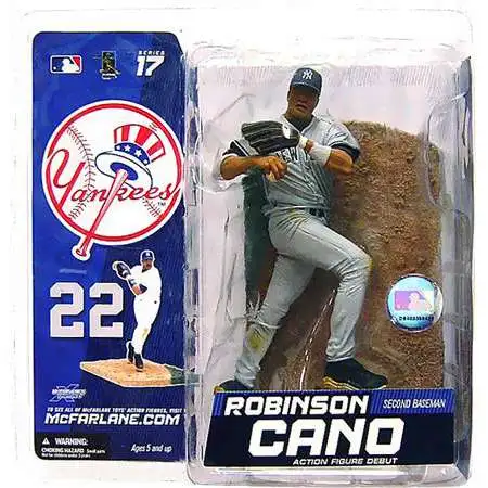 McFarlane Toys MLB New York Yankees Sports Picks Baseball Series 17 Robinson Cano Action Figure [Gray Jersey Variant]