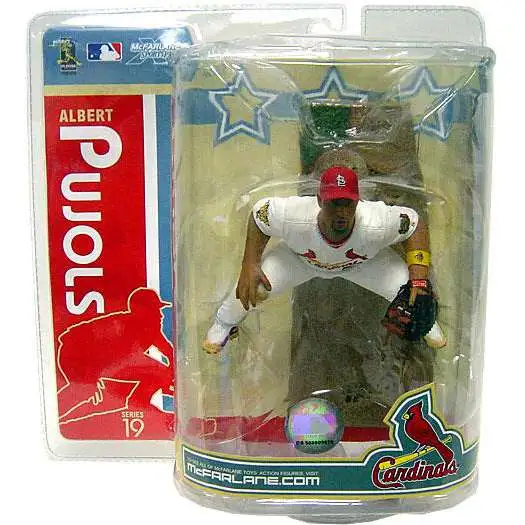 McFarlane Toys MLB St. Louis Cardinals Sports Baseball Series 19 Albert Pujols Action Figure [White Jersey Gold Wristband, Damaged Package]