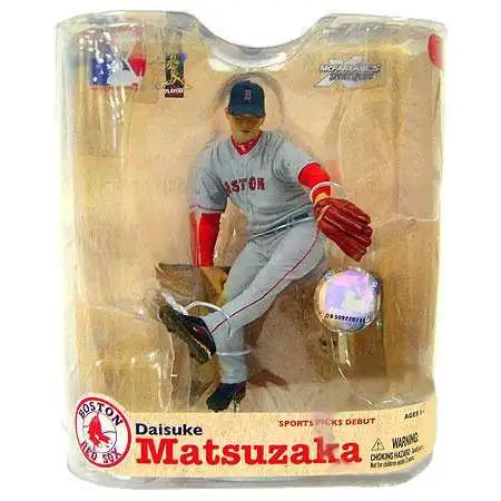 McFarlane Toys MLB Sports Picks Baseball Series 21 Daisuke Matsuzaka Boston  Red Sox Action Figure Gray Jersey Variant No Patches Damaged Package Mint  Contents - ToyWiz