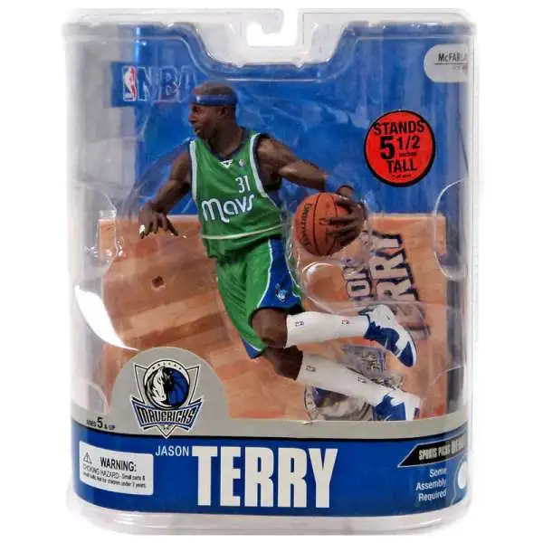 McFarlane Toys NBA Dallas Mavericks Sports Basketball Series 13 Jason Terry Action Figure [Green Jersey Variant]
