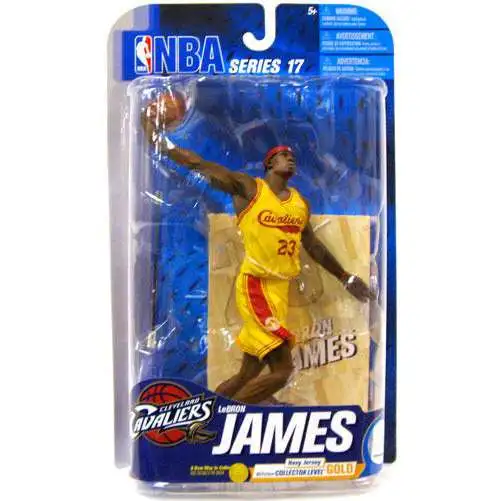 McFarlane Toys NBA Cleveland Cavaliers Sports Basketball Series 17 Lebron James Action Figure [Yellow Jersey, Damaged Package]