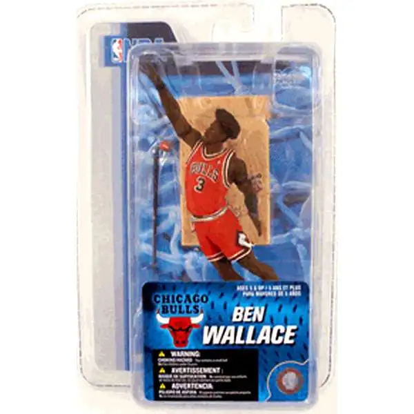 McFarlane Toys NBA Chicago Bulls Sports Basketball 3 Inch Mini Series 4 Ben Wallace Mini Figure