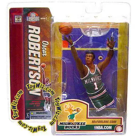 McFarlane Toys NBA Milwaukee Bucks Sports Picks Basketball Legends Series 2 Oscar Robertson Action Figure [Green Jersey]