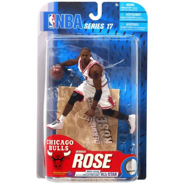 McFarlane Toys NBA Chicago Bulls Sports Basketball Series 17 Derrick Rose Action Figure [White Jersey]