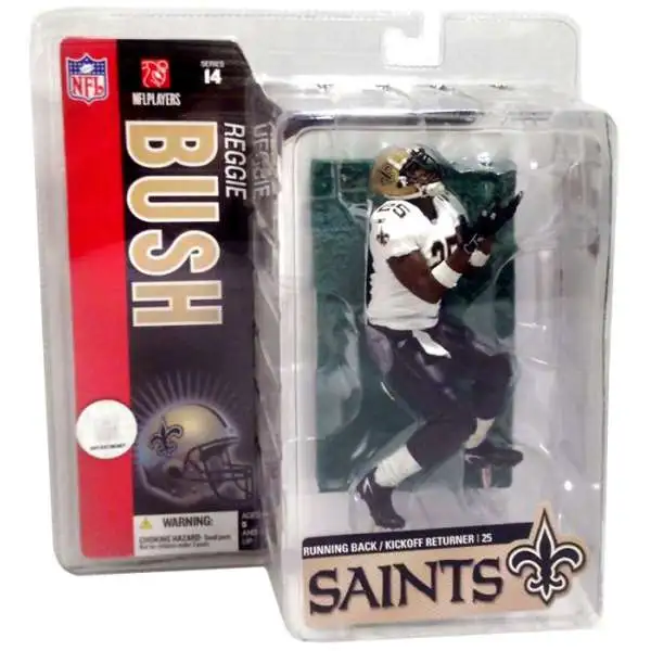 McFarlane Toys NFL New Orleans Saints Sports Picks Football Series 14 Reggie Bush Action Figure [White Jersey Variant]