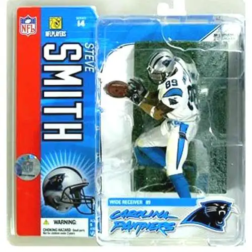 McFarlane Toys NFL Carolina Panthers Sports Picks Football Series 14 Steve Smith Action Figure [White Jersey, Damaged Package]
