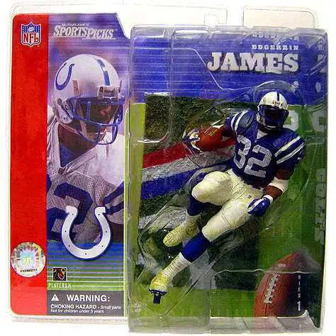 McFarlane Toys NFL Indianapolis Colts Sports Picks Football Series 1 Edgerrin James Action Figure [Blue Jersey, Damaged Package]