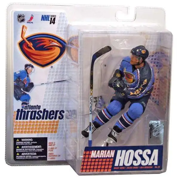 McFarlane Toys NHL Atlanta Thrashers Sports Picks Hockey Series 14 Marian Hossa Action Figure [Blue Jersey]
