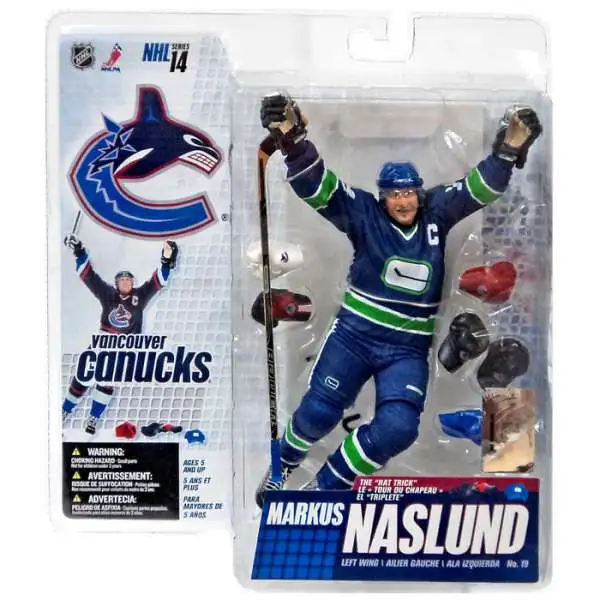 McFarlane Toys NHL Vancouver Canucks Sports Hockey Series 14 Markus Naslund Action Figure [Retro Blue & Green Jersey Variant]