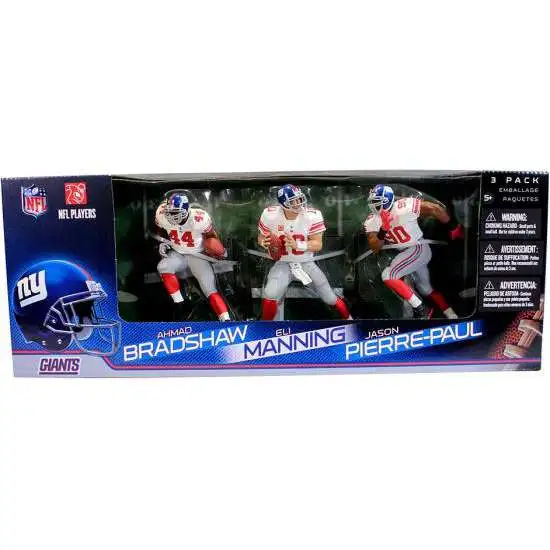 McFarlane Toys NFL New York Giants Sports Picks Football Eli Manning, Jason Pierre-Paul & Ahmad Bradshaw Action Figure 3-Pack [White Jerseys]