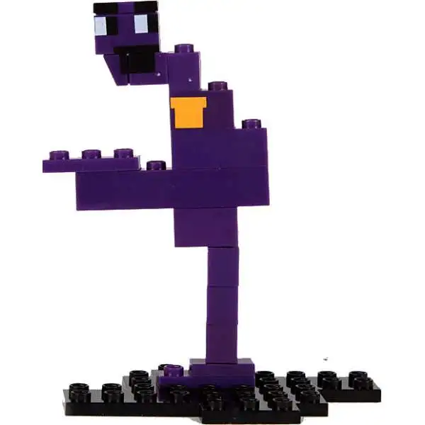McFarlane Toys Five Nights at Freddy's 8-Bit Series 1 Purple Guy Buildable Figure #12045 [Golden Freddy Piece!]