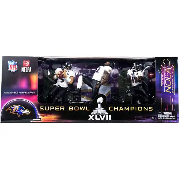 McFarlane Toys NFL Baltimore Ravens Sports Picks Football Joe Flacco, Ray Lewis & Jacoby Jones Action Figure 3-Pack [Super Bowl]
