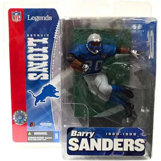 McFarlane Toys NFL Detroit Lions Sports Football Legends Series 1 Barry Sanders Action Figure [Blue Jersey Retro Variant]