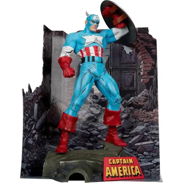 McFarlane Toys Marvel Captain America by Todd McFarlane Posed Figure with Scene & Comic [The Amazing Spider-Man #323]