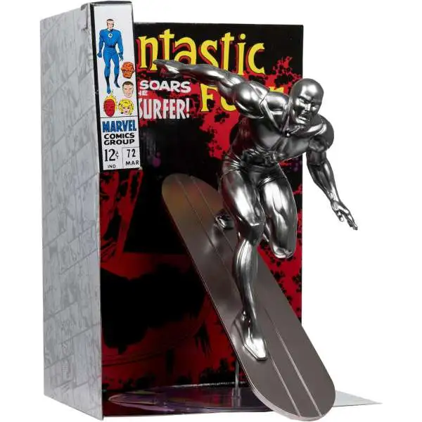 McFarlane Toys Marvel Fantastic Four Silver Surfer Posed Figure with Scene & Comic [Fantastic Four #72]