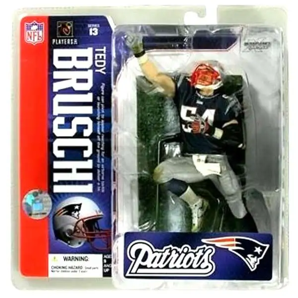 McFarlane Toys NFL New England Patriots Sports Picks Football Series 13 Tedy Bruschi Action Figure [Blue Jersey]