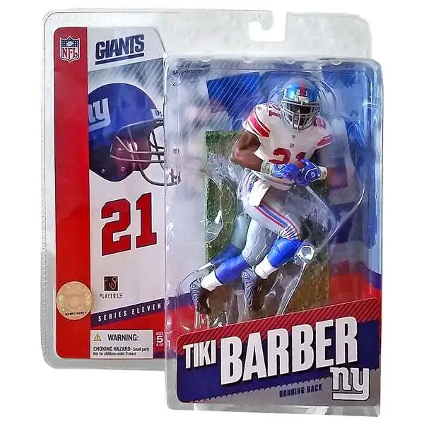 McFarlane Toys NFL New York Giants Sports Picks Football Series 11 Tiki Barber Action Figure [White Jersey Variant, Damaged Package]