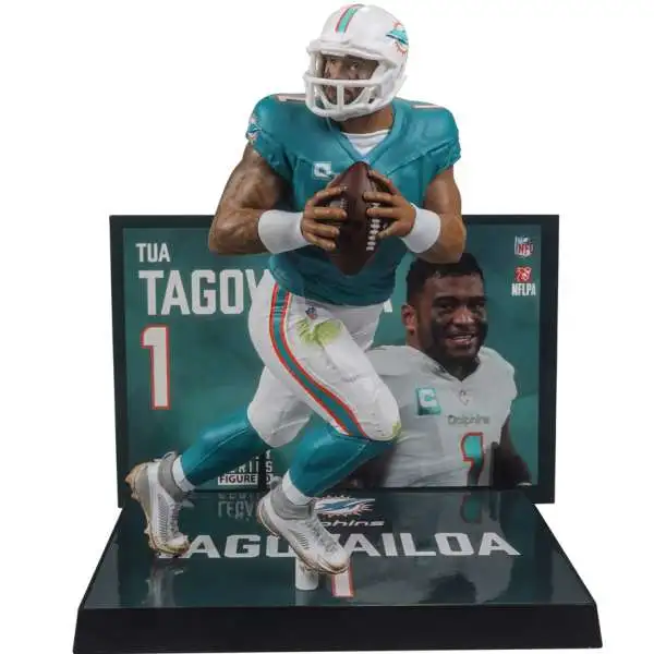 McFarlane Toys NFL Miami Dolphins Sports Football Tua Tagovailoa Action Figure [Aqua Jersey, Regular Version]
