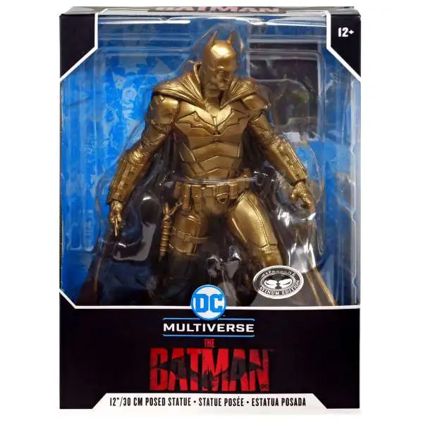 McFarlane Toys DC Multiverse The Batman 12-Inch Statue [The Batman Movie, Platinum Edition]