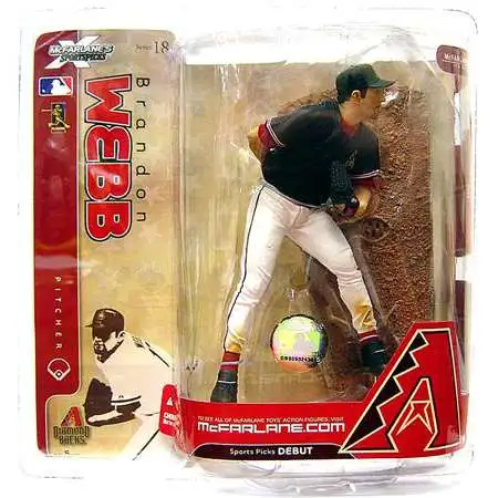 McFarlane Toys MLB Arizona Diamondbacks Sports Picks Baseball Series 18 Brandon Webb Action Figure [Black Jersey Variant]
