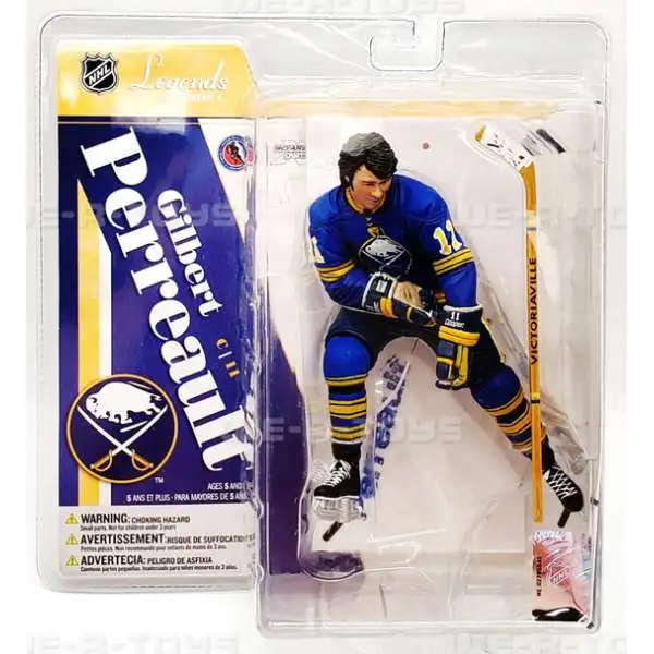 McFarlane Toys NHL Buffalo Sabres Sports Hockey Legends Series 4 Gilbert Perreault Action Figure [Blue Jersey]