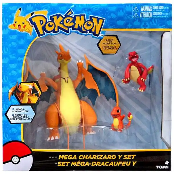 Tomy Pokemon XY Charmander, Charmeleon, Charizard & Mega Charizard Y Boxed  Mini Evolution Figure (Set of 4) - US